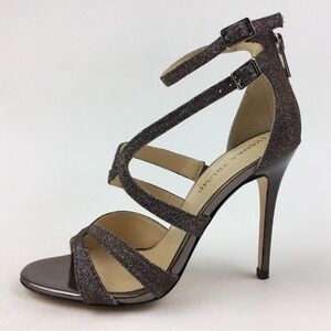 RARE VINTAGE Ivanka Trump Glittery Bronze Strappy Heels Hotis2